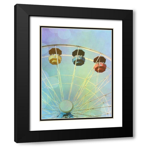 Rainbow Ferris Wheel IV Black Modern Wood Framed Art Print with Double Matting by Coomes, Sylvia