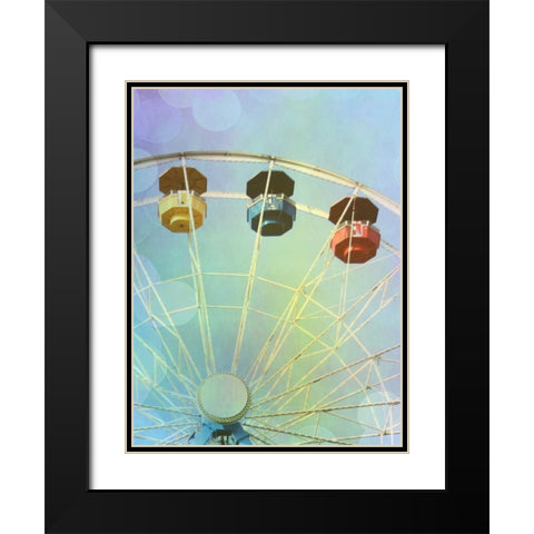 Rainbow Ferris Wheel IV Black Modern Wood Framed Art Print with Double Matting by Coomes, Sylvia