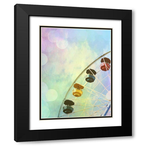 Rainbow Ferris Wheel V Black Modern Wood Framed Art Print with Double Matting by Coomes, Sylvia