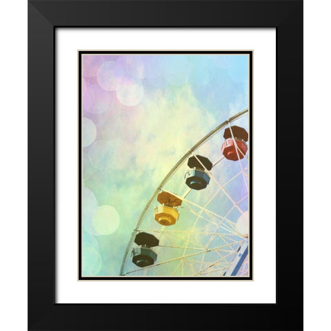 Rainbow Ferris Wheel V Black Modern Wood Framed Art Print with Double Matting by Coomes, Sylvia