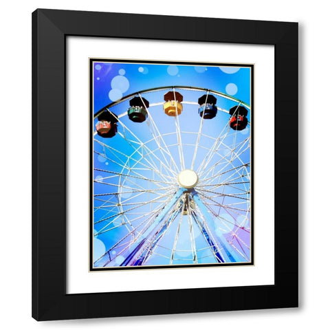 Carnival Blues I Black Modern Wood Framed Art Print with Double Matting by Coomes, Sylvia