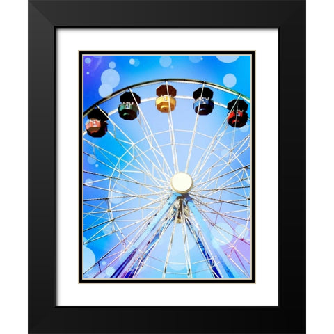Carnival Blues I Black Modern Wood Framed Art Print with Double Matting by Coomes, Sylvia