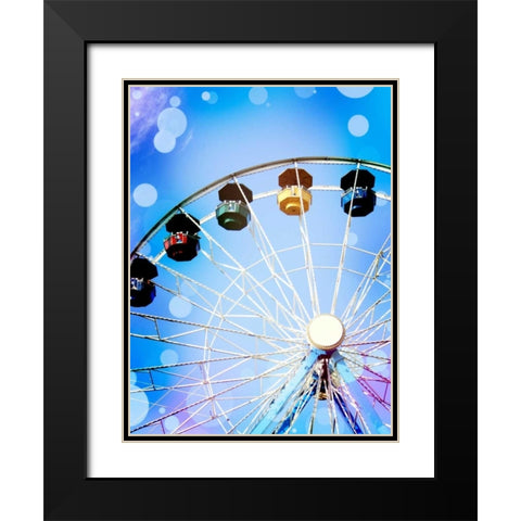 Carnival Blues II Black Modern Wood Framed Art Print with Double Matting by Coomes, Sylvia