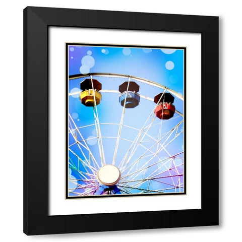 Carnival Blues III Black Modern Wood Framed Art Print with Double Matting by Coomes, Sylvia