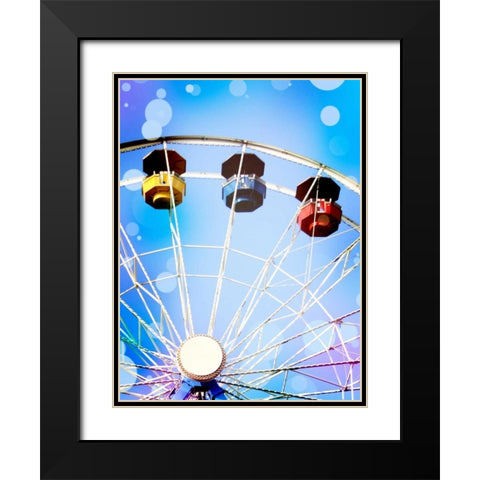 Carnival Blues III Black Modern Wood Framed Art Print with Double Matting by Coomes, Sylvia