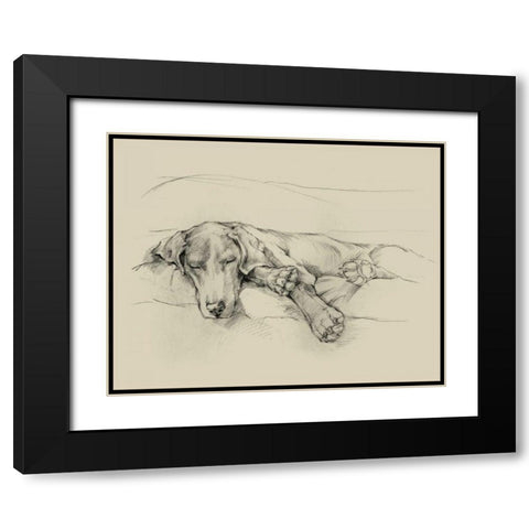 Dog Days II Black Modern Wood Framed Art Print with Double Matting by Harper, Ethan