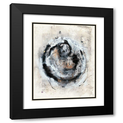 Circular Energy III Black Modern Wood Framed Art Print with Double Matting by Combs, Joyce