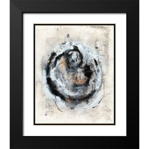 Circular Energy III Black Modern Wood Framed Art Print with Double Matting by Combs, Joyce