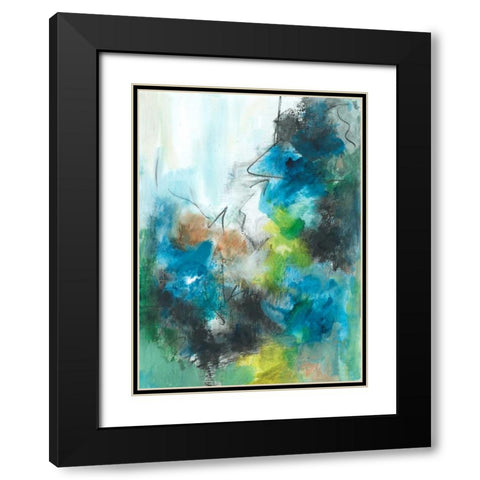 Spring Delight I Black Modern Wood Framed Art Print with Double Matting by Combs, Joyce