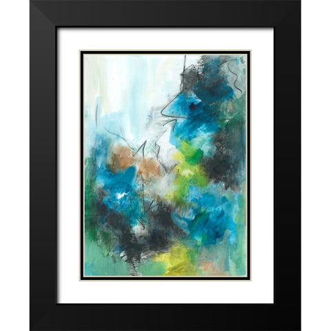 Spring Delight I Black Modern Wood Framed Art Print with Double Matting by Combs, Joyce