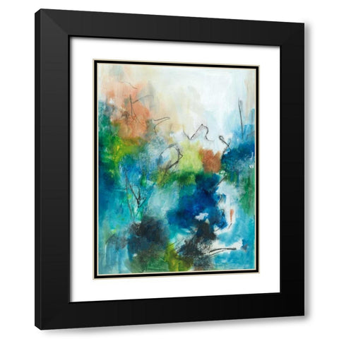 Spring Delight II Black Modern Wood Framed Art Print with Double Matting by Combs, Joyce