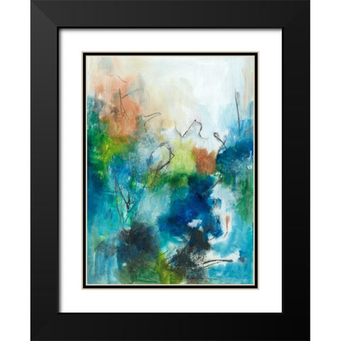 Spring Delight II Black Modern Wood Framed Art Print with Double Matting by Combs, Joyce