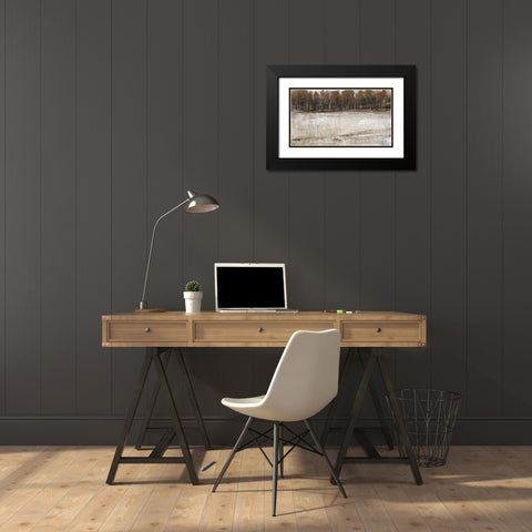 Neutral Reflection II Black Modern Wood Framed Art Print with Double Matting by OToole, Tim