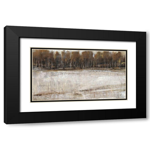 Neutral Reflection II Black Modern Wood Framed Art Print with Double Matting by OToole, Tim