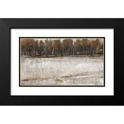 Neutral Reflection II Black Modern Wood Framed Art Print with Double Matting by OToole, Tim