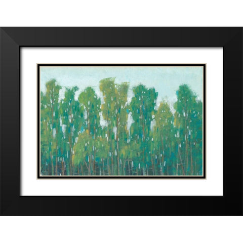 Forest Green II Black Modern Wood Framed Art Print with Double Matting by OToole, Tim