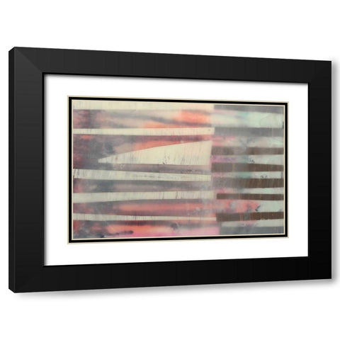 Lines and Layers I Black Modern Wood Framed Art Print with Double Matting by Goldberger, Jennifer