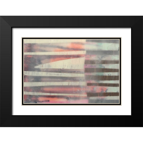 Lines and Layers I Black Modern Wood Framed Art Print with Double Matting by Goldberger, Jennifer