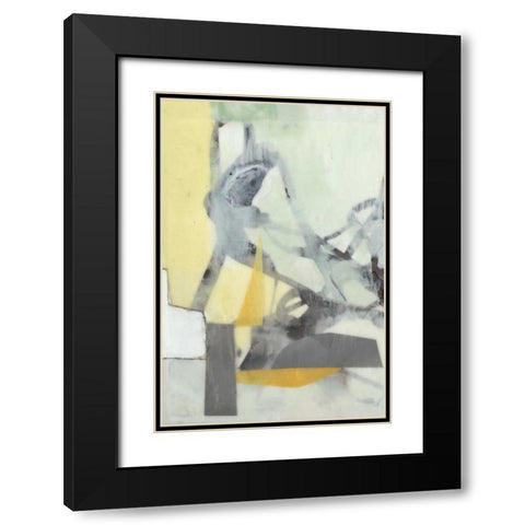 Ribbon in Wax I Black Modern Wood Framed Art Print with Double Matting by Goldberger, Jennifer