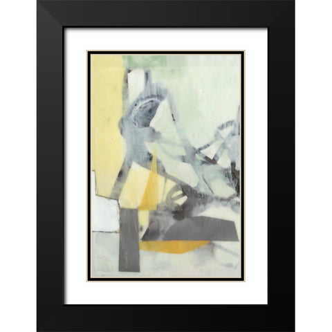 Ribbon in Wax I Black Modern Wood Framed Art Print with Double Matting by Goldberger, Jennifer