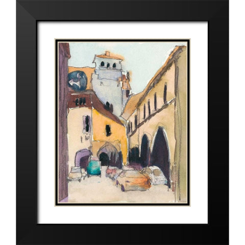 Venice Plein Air I Black Modern Wood Framed Art Print with Double Matting by Dixon, Samuel