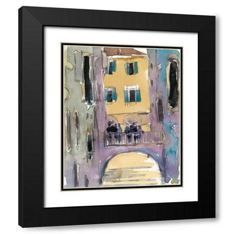 Venice Plein Air II Black Modern Wood Framed Art Print with Double Matting by Dixon, Samuel