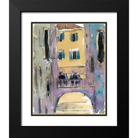 Venice Plein Air II Black Modern Wood Framed Art Print with Double Matting by Dixon, Samuel