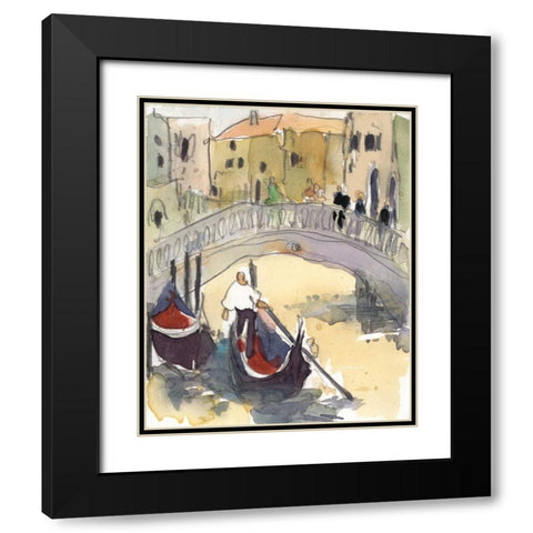 Venice Plein Air III Black Modern Wood Framed Art Print with Double Matting by Dixon, Samuel