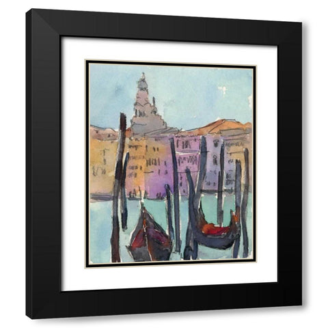 Venice Plein Air IV Black Modern Wood Framed Art Print with Double Matting by Dixon, Samuel