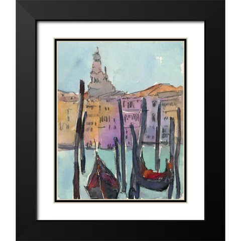 Venice Plein Air IV Black Modern Wood Framed Art Print with Double Matting by Dixon, Samuel