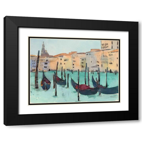 Venice Plein Air VII Black Modern Wood Framed Art Print with Double Matting by Dixon, Samuel