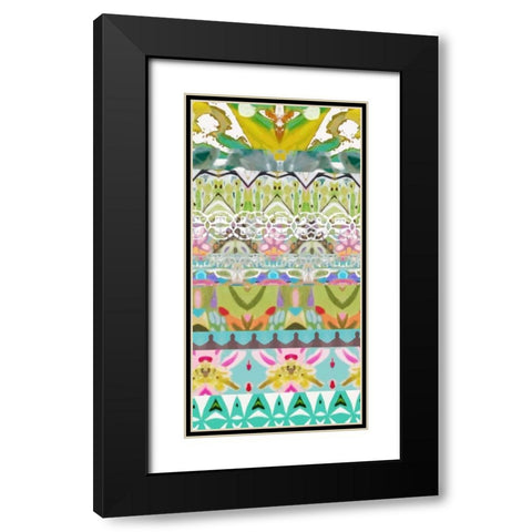 Border Boho II Black Modern Wood Framed Art Print with Double Matting by Fields, Karen