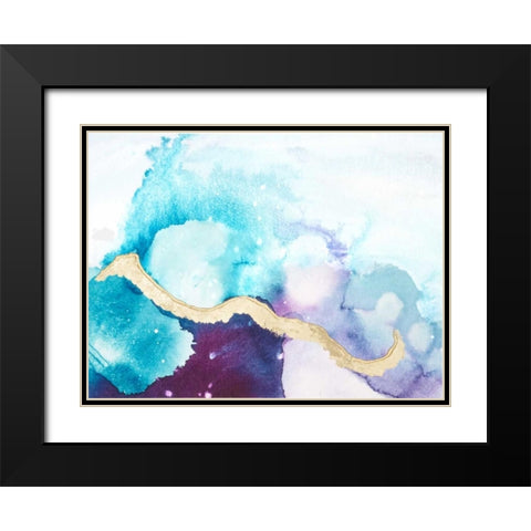 Ice Crystals II Black Modern Wood Framed Art Print with Double Matting by Combs, Joyce