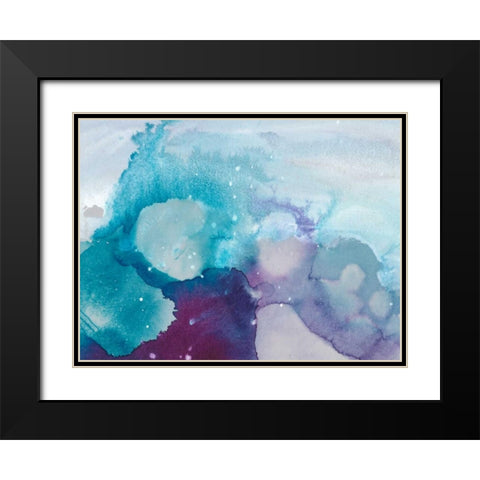 Ice Crystals II Black Modern Wood Framed Art Print with Double Matting by Combs, Joyce