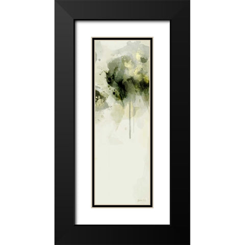 Misty Abstract Morning II Black Modern Wood Framed Art Print with Double Matting by Green Lili