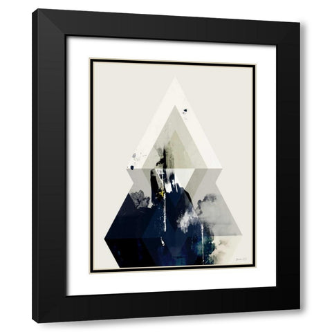 Beneath the Surface III Black Modern Wood Framed Art Print with Double Matting by Green Lili