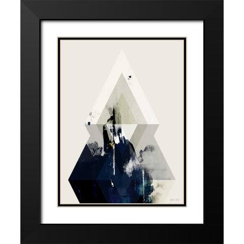 Beneath the Surface III Black Modern Wood Framed Art Print with Double Matting by Green Lili