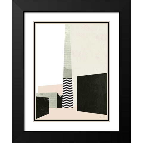 Edge of Town I Black Modern Wood Framed Art Print with Double Matting by Green Lili