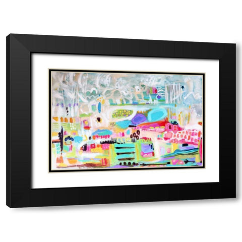 Abstract Clouds Black Modern Wood Framed Art Print with Double Matting by Fields, Karen