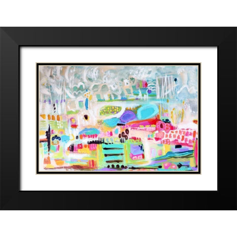 Abstract Clouds Black Modern Wood Framed Art Print with Double Matting by Fields, Karen