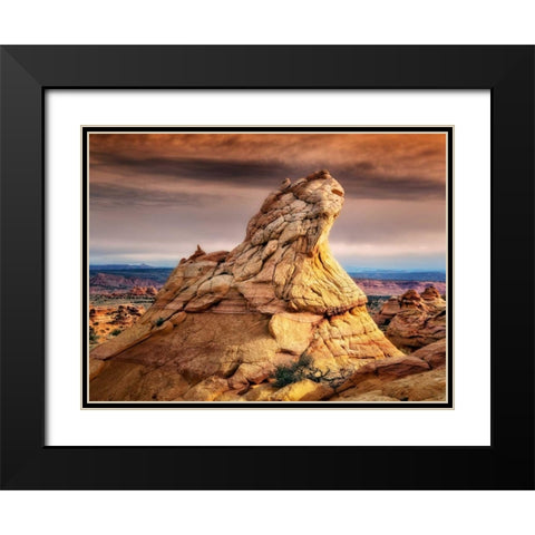 Arizona Peaks II Black Modern Wood Framed Art Print with Double Matting by Drost, David