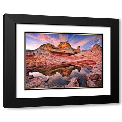 Arizona Reflection I Black Modern Wood Framed Art Print with Double Matting by Drost, David