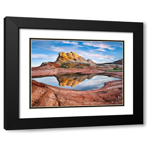Arizona Reflection II Black Modern Wood Framed Art Print with Double Matting by Drost, David