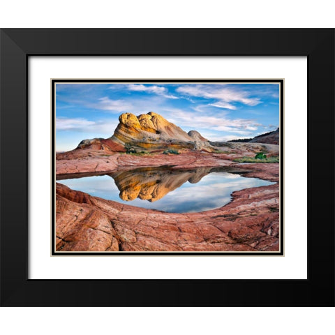 Arizona Reflection II Black Modern Wood Framed Art Print with Double Matting by Drost, David
