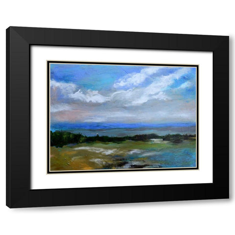 Beach and Sky I Black Modern Wood Framed Art Print with Double Matting by Fields, Karen