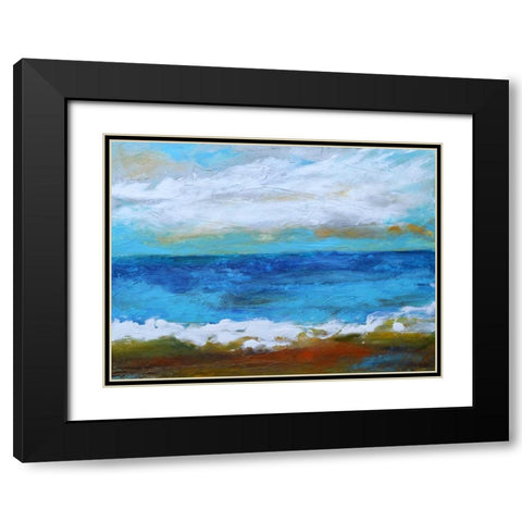 Beach and Sky II Black Modern Wood Framed Art Print with Double Matting by Fields, Karen