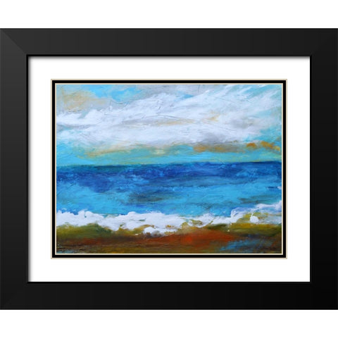 Beach and Sky II Black Modern Wood Framed Art Print with Double Matting by Fields, Karen