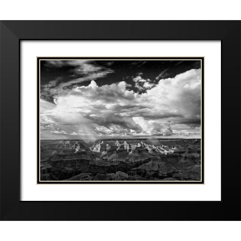 BandW Desert View IV Black Modern Wood Framed Art Print with Double Matting by Drost, David