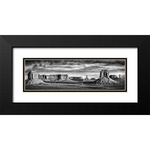 BandW Desert View VII Black Modern Wood Framed Art Print with Double Matting by Drost, David
