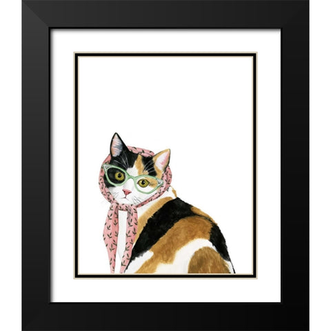 Cool Cat I Black Modern Wood Framed Art Print with Double Matting by Popp, Grace